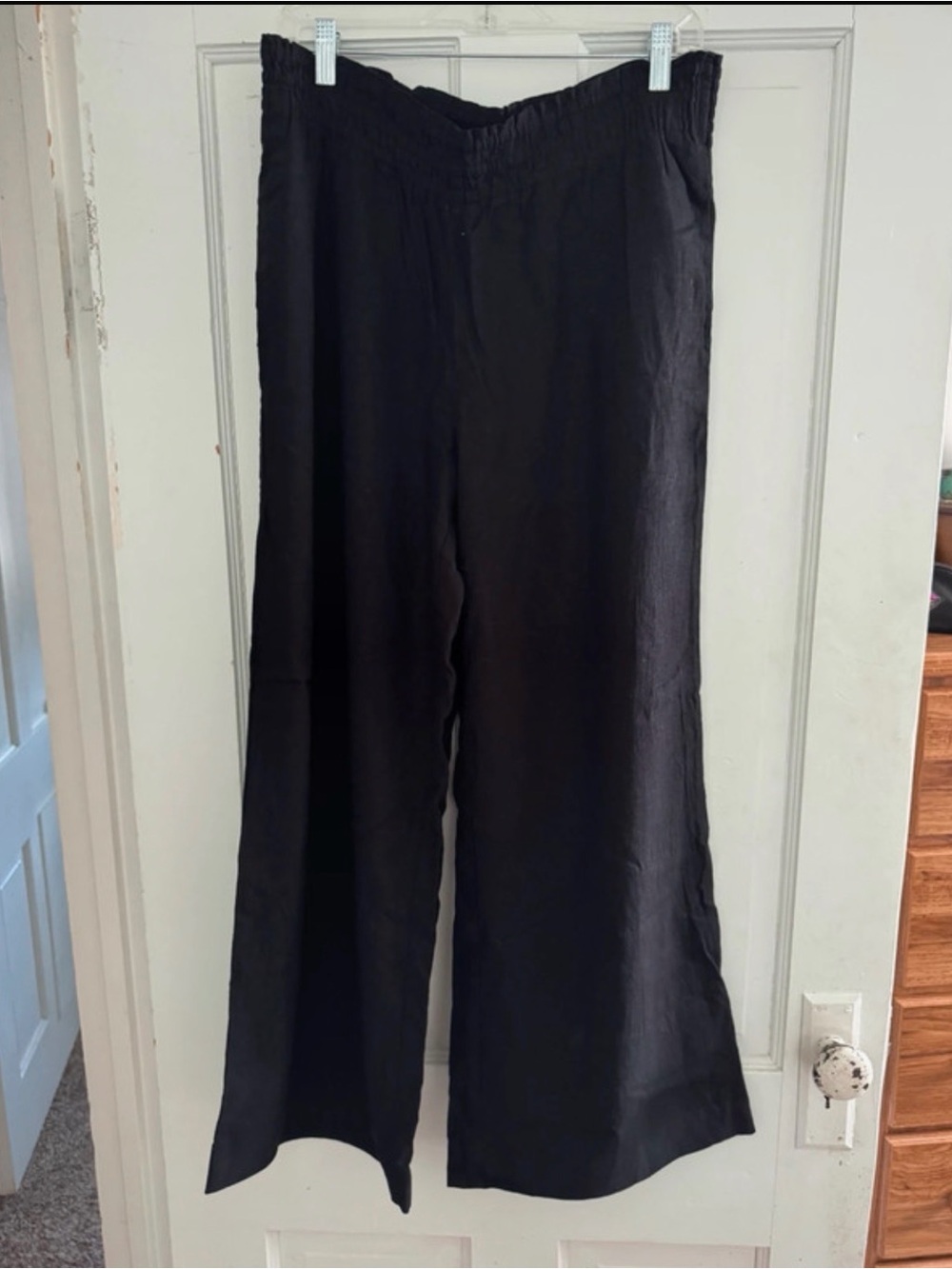 A New Day black Wide-Leg Women's linen Pants - Elastic Waist